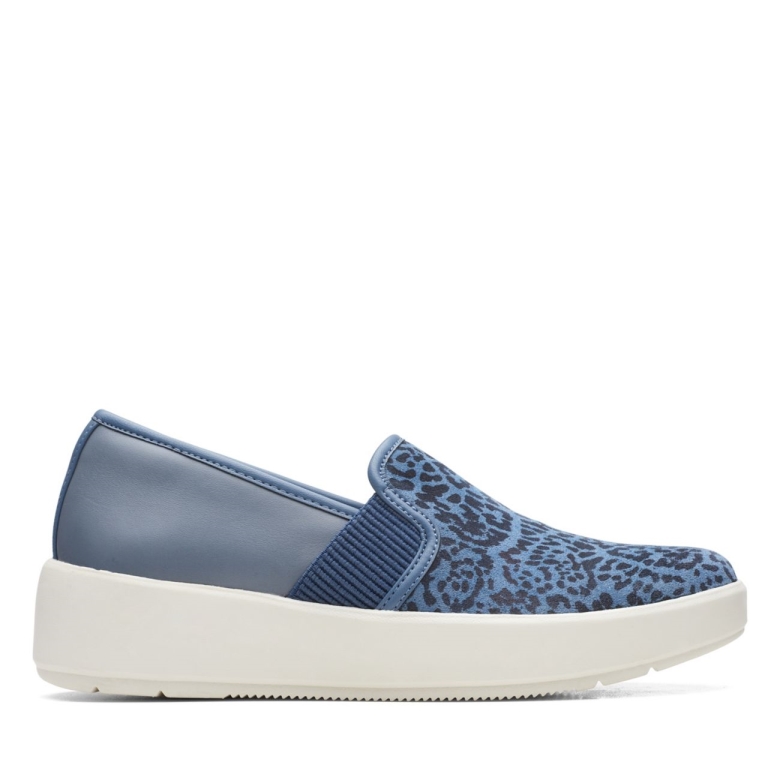 Blau Grau Clarks Layton Blütenblatt Blau Grau