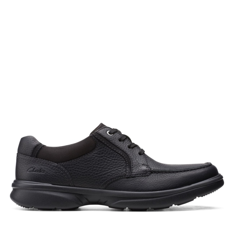 Bradley Vibe Schwarzes Getrommeltes Leder Clarks Schwarzes Getrommeltes Leder