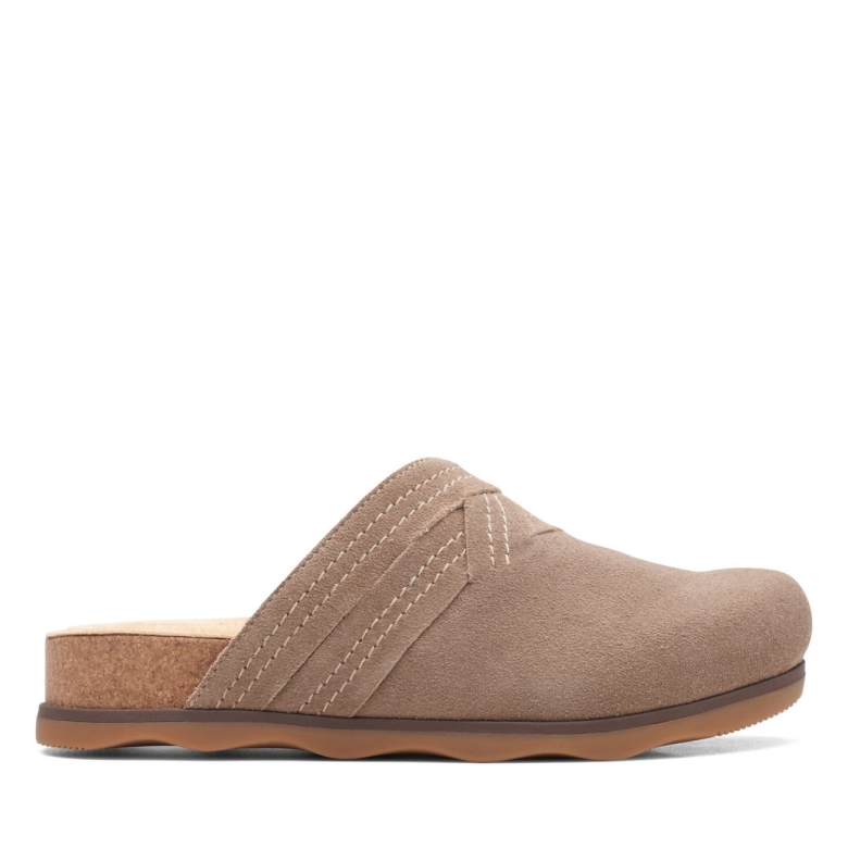 Brynn Glide Pebble Wildleder Clarks Pebble Wildleder