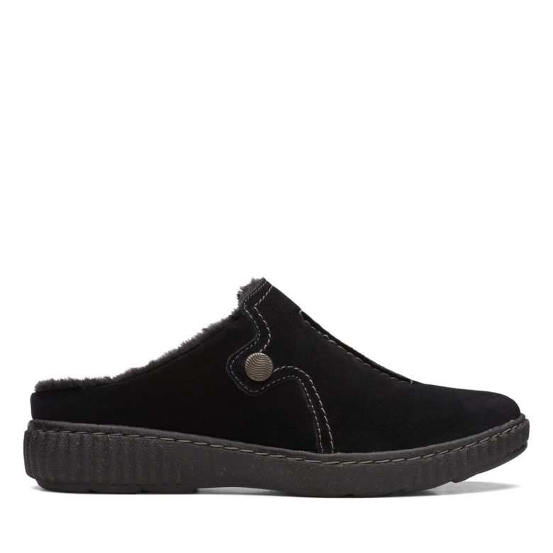 Caroline Step Schwarzes Wildleder Schwarzes Wildleder Clarks
