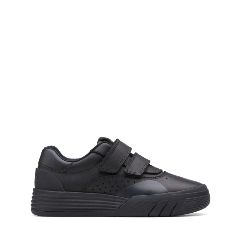 Cica Go Kid Schwarzes Leder Schwarzes Leder Clarks