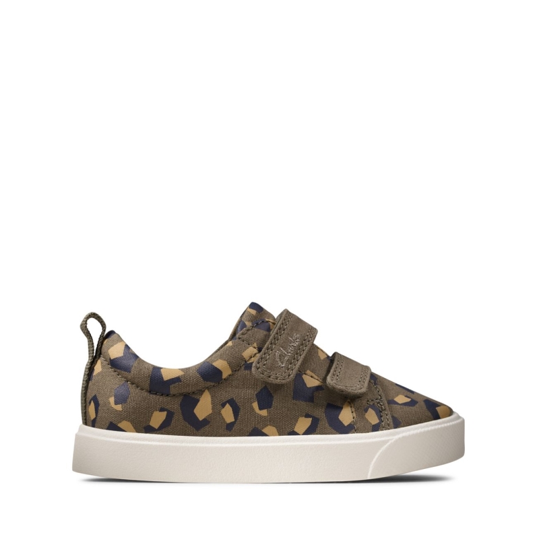 Stadt Hell Kleinkind Olive Camo Clarks Olive Camo