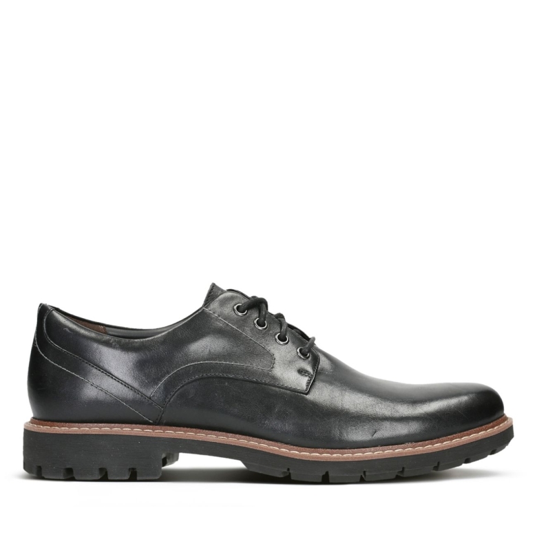 Clarks Schwarzes Leder Batcombe Hall Schwarzes Leder