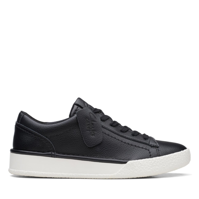 Clarks Craft Cup Walk Aus Schwarzem Leder, Schwarzes Leder