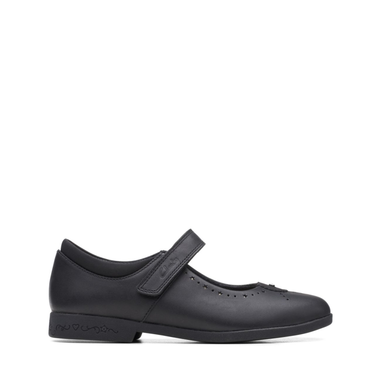 Clarks Schwarzes Leder Magic Step Bar älteres Schwarzes Leder