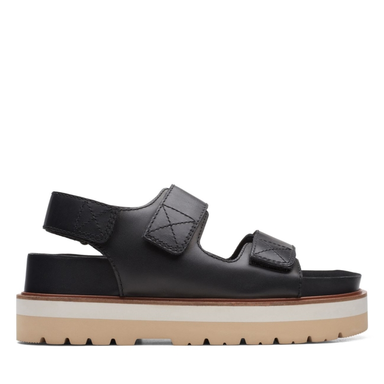 Clarks Schwarzes Leder Orianna Meerschwarzes Leder