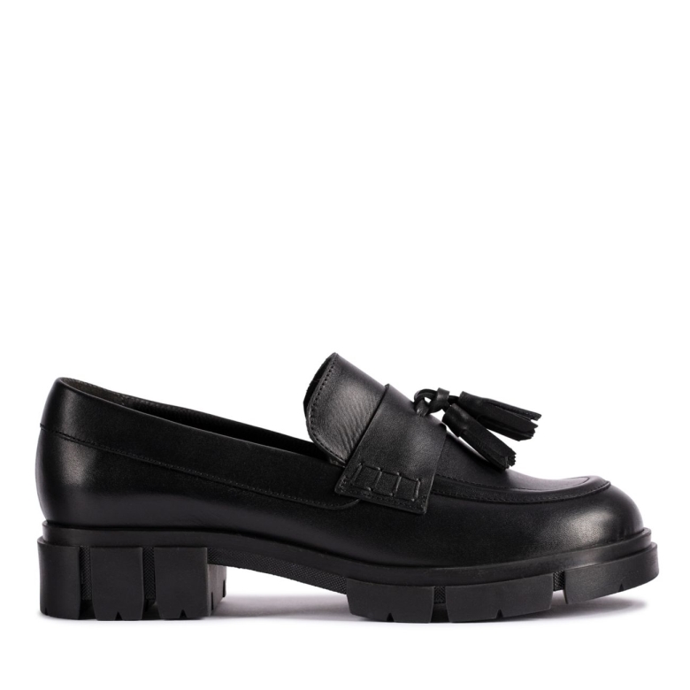 Clarks Schwarzes Leder Teala Loafer Schwarzes Leder