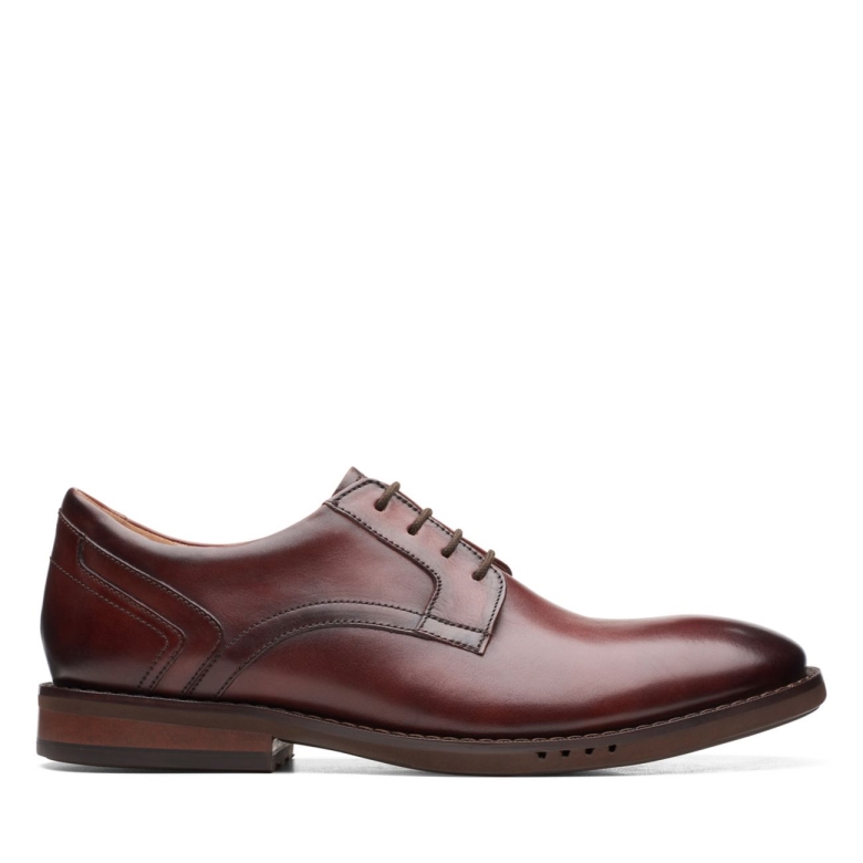 Clarks Braunes Leder Un Hugh Spitze Braunes Leder