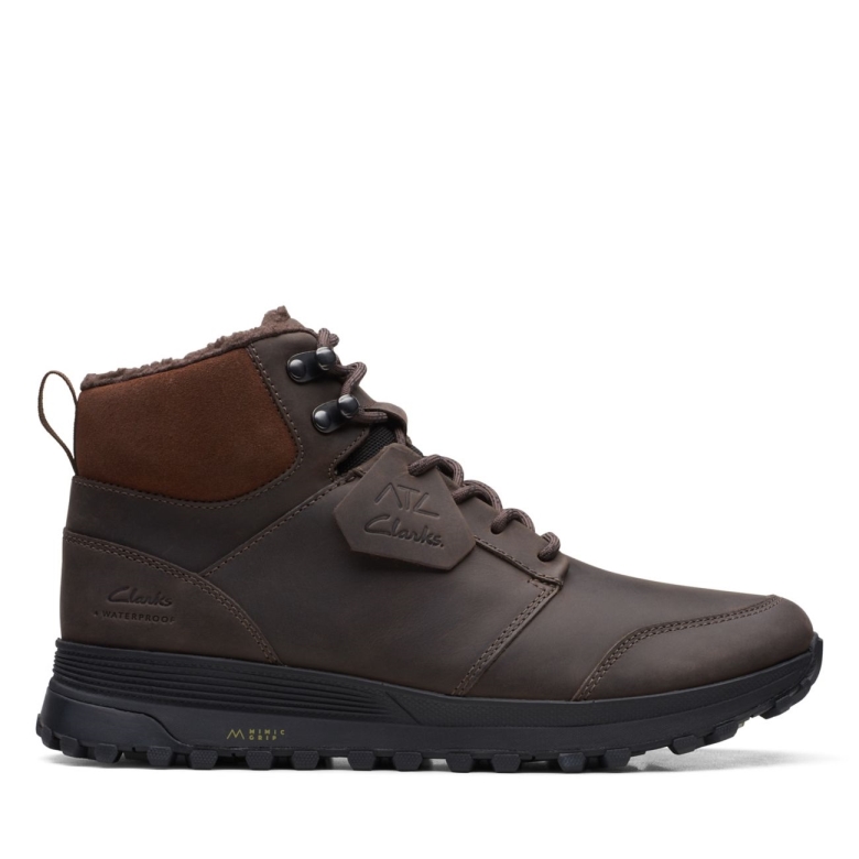 Clarks Braunes Warmgefüttertes Leder Atl Trek Up Wasserdichtes Braunes Warmgefüttertes Leder