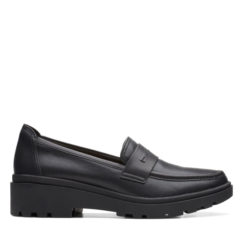 Clarks Calla Ease Schwarzes Leder Schwarzes Leder