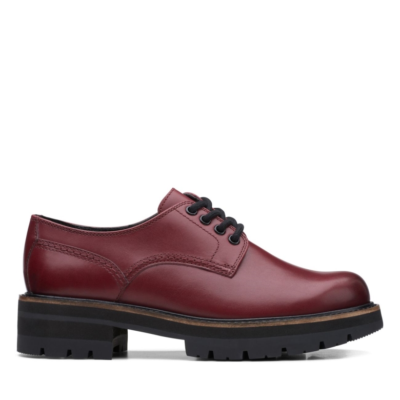 Clarks Kastanienleder Orianna Derby Kastanienleder