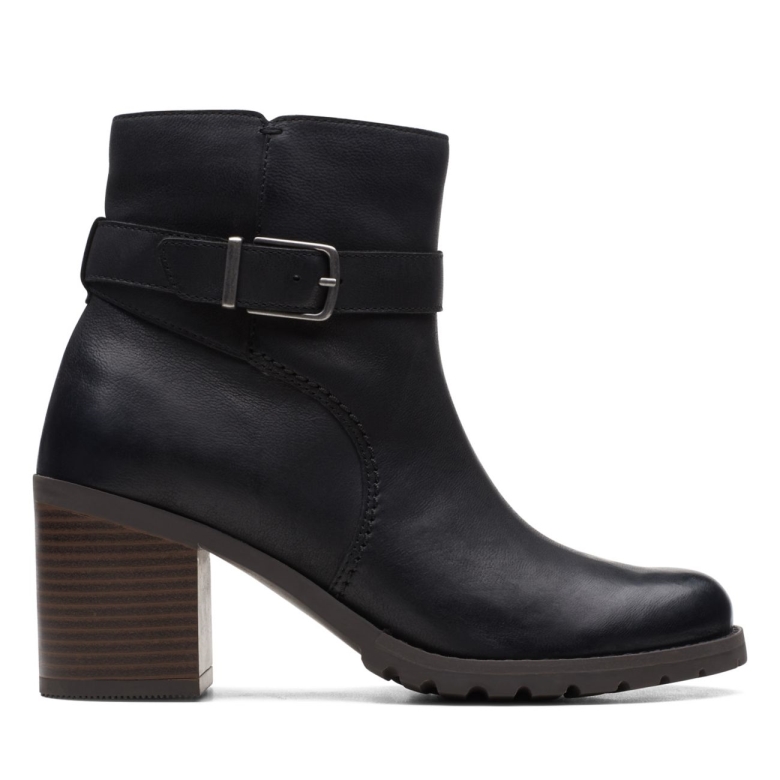 Clarks Clarkwell Hall Schwarzes Leder Schwarzes Leder