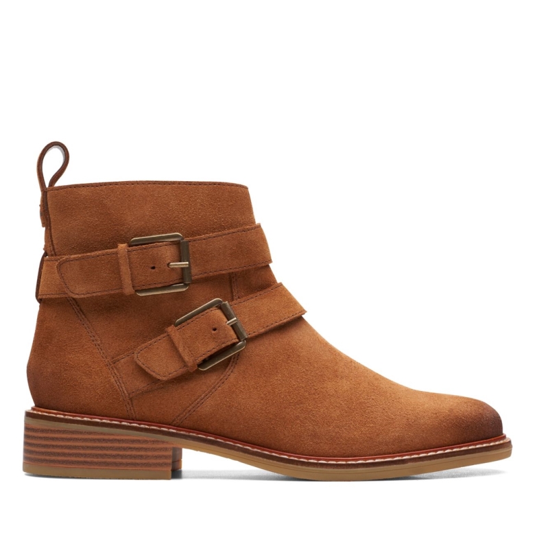 Clarks Cologne Schnalle Dunkelbraunes Wildleder Dunkelbraunes Wildleder