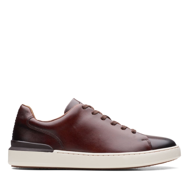 Clarks Court Lite Lace Dunkelbraunes Leder Dunkelbraunes Leder