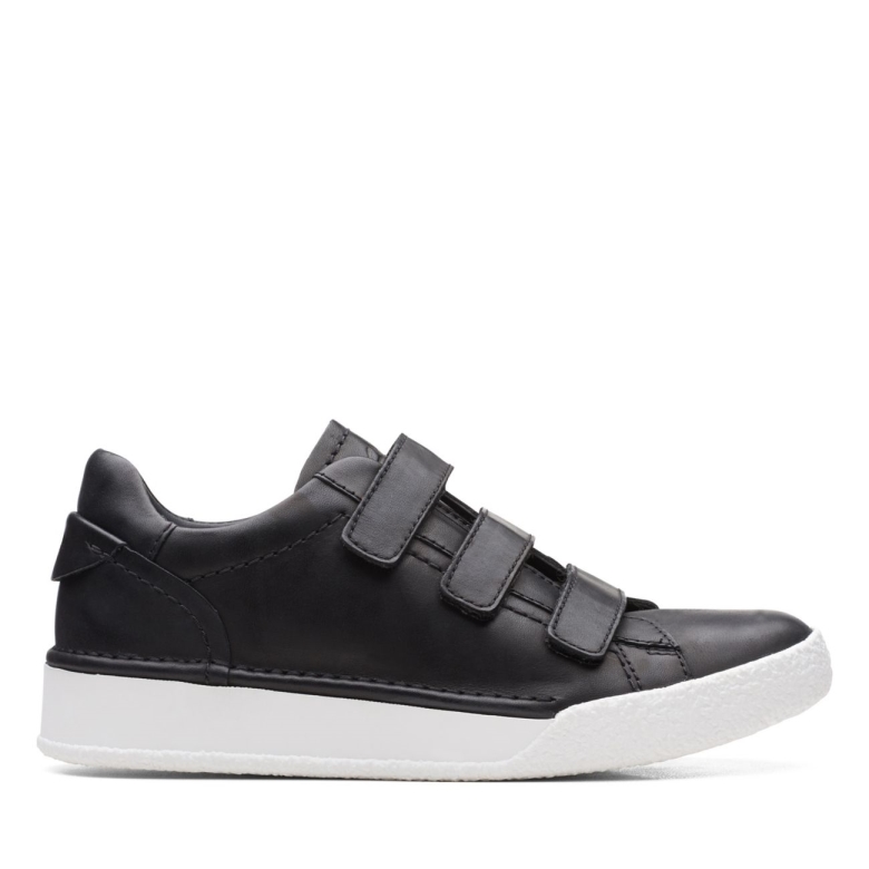 Clarks Craft Cup Strap Schwarzes Leder Schwarzes Leder