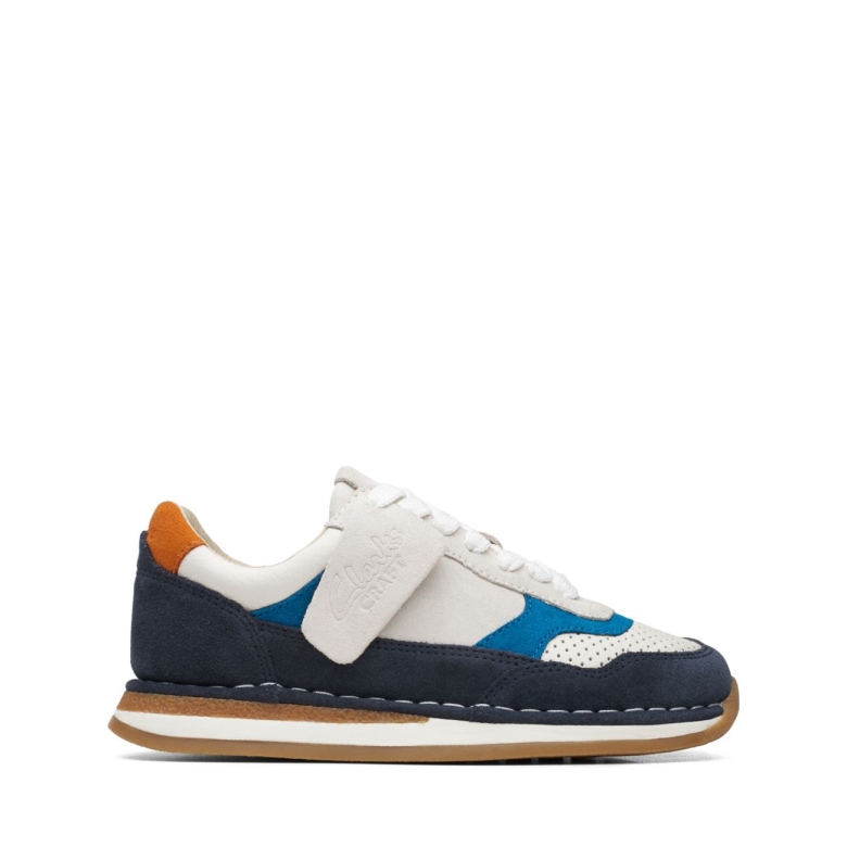 Clarks Craft Run Tor Kid Navy Kombination Navy Kombination