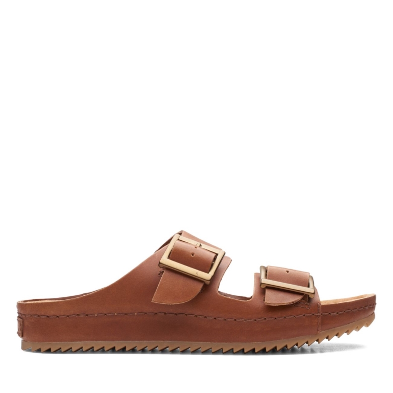 Clarks Dunkelbraunes Leder Brookleigh Sun Dunkelbraunes Leder