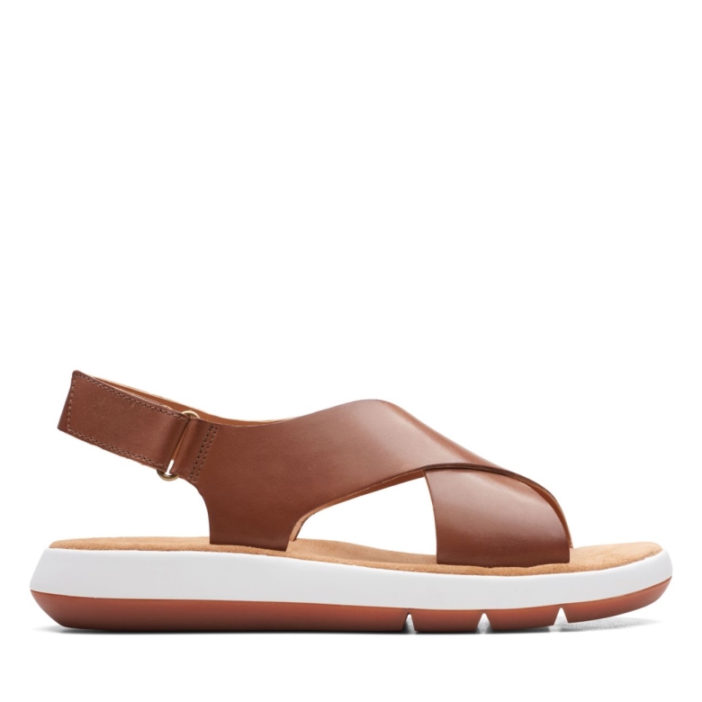 Clarks Dunkelbraunes Leder Jemsa Cross Dunkelbraunes Leder