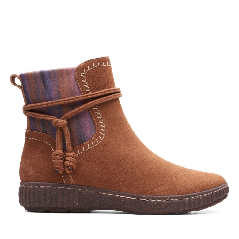 Clarks Dunkelbraunes Wildleder Caroline Lily Dunkelbraunes Wildleder