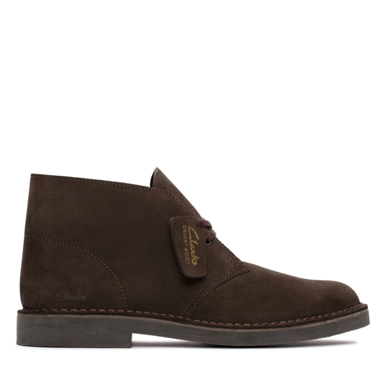 Clarks Desert Boot Evo Dunkelbraunes Wildleder Dunkelbraunes Wildleder