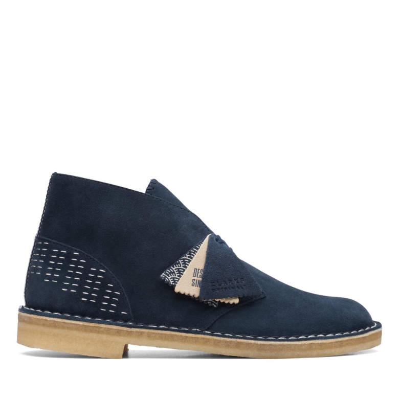 Clarks Wüstenstiefel Marineblaue Sashiko Marineblaue Sashiko