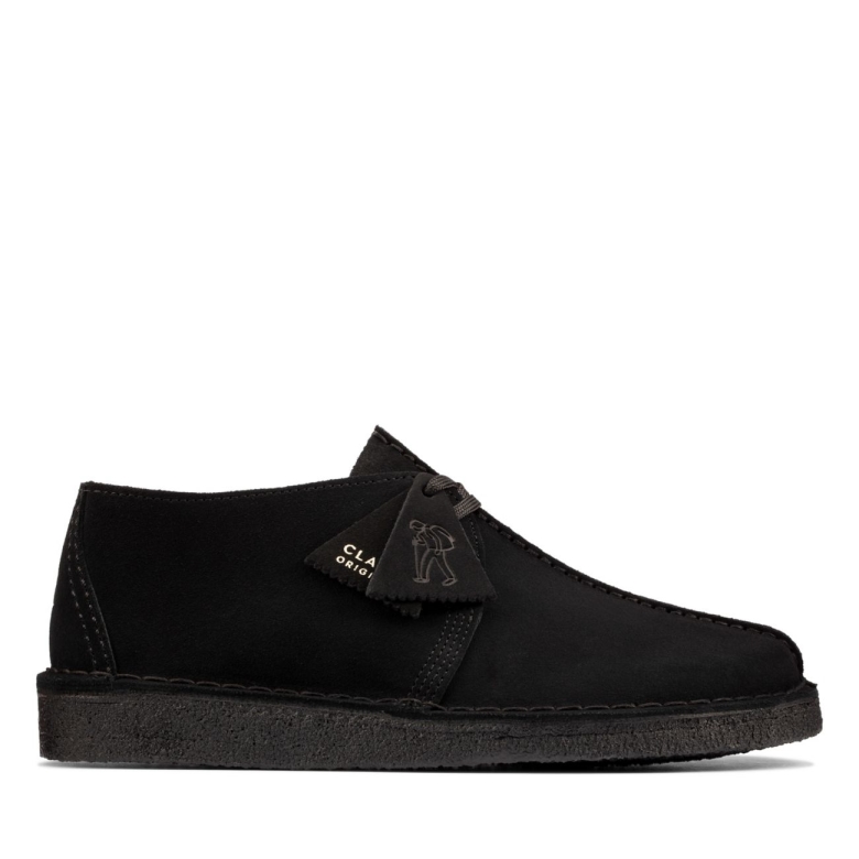 Clarks Desert Trek Schwarzes Wildleder Schwarzes Wildleder
