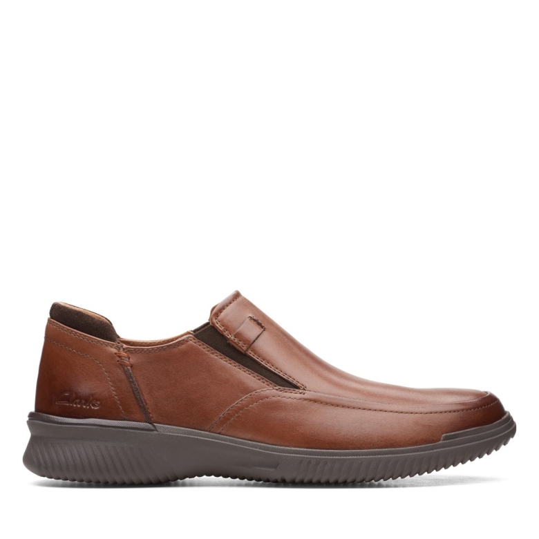 Clarks Donaway Schritt Dunkelbraunes Leder Dunkelbraunes Leder