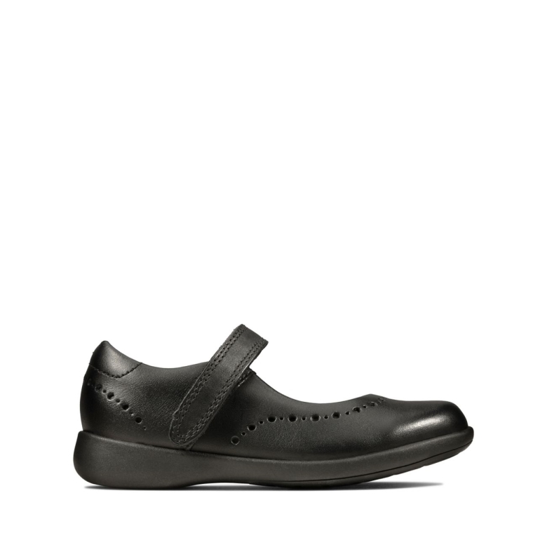 Clarks ätzen Handwerk Kleinkind Schwarzes Leder Schwarzes Leder