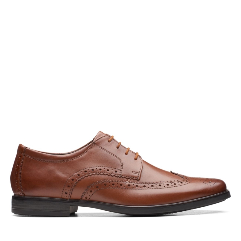 Clarks Howard Wing Dunkelbraunes Leder Dunkelbraunes Leder