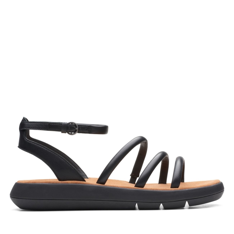 Clarks Jemsa Stil Schwarzes Leder