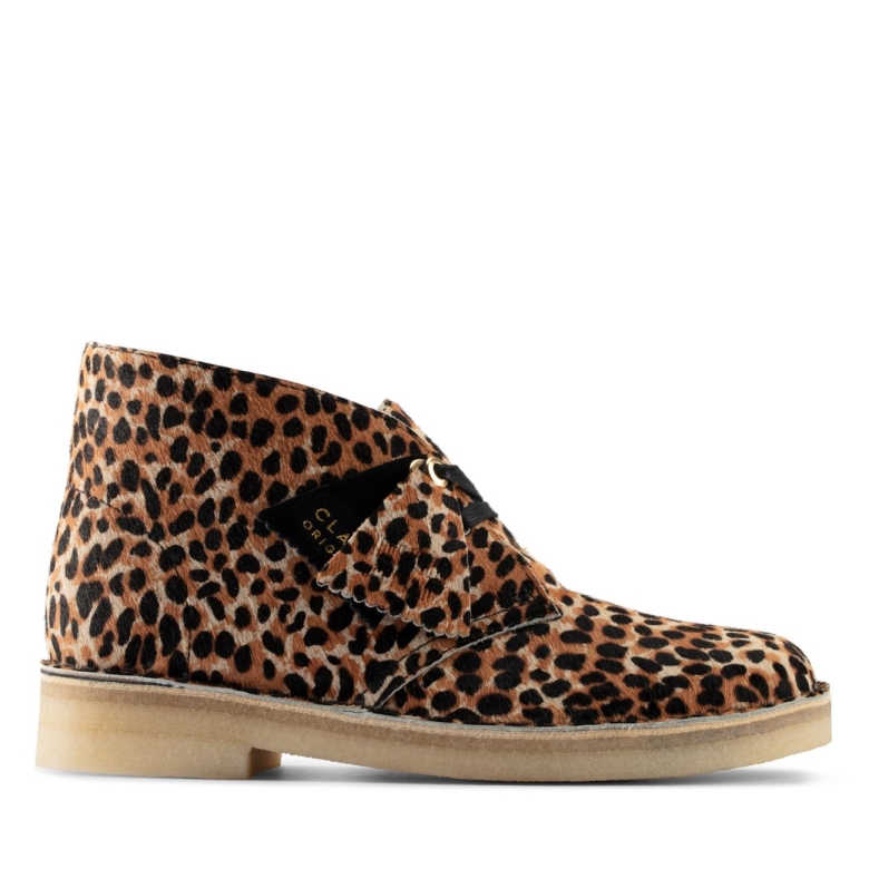 Clarks Pony Mit Leopardenmuster Wüstenstiefel Pony Mit Leopardenmuster