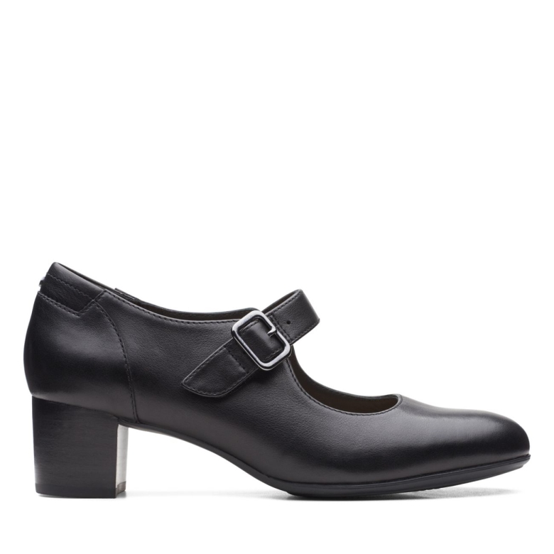 Clarks Linnae Walk Schwarzes Leder Schwarzes Leder