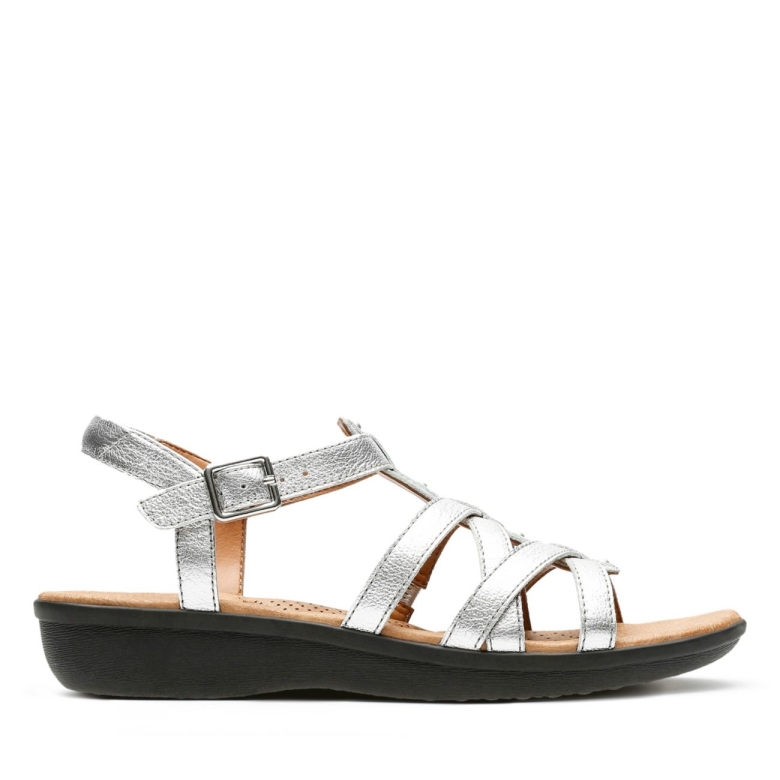 Clarks Manilla Bonita Silber Leder Silber Leder