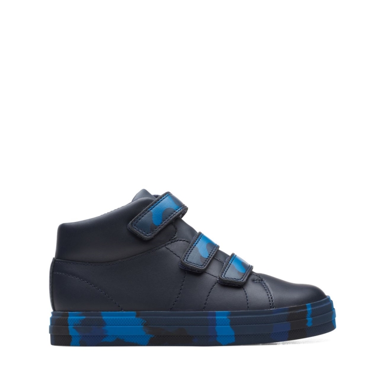 Clarks Navy Camo Nova Fun Kid Navy Camo