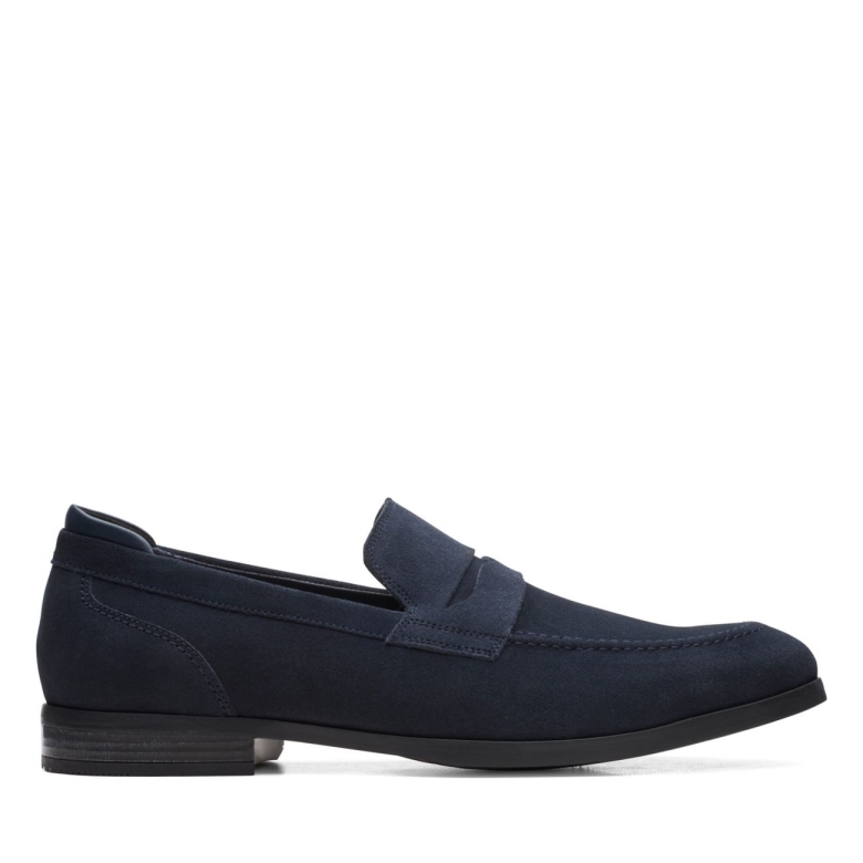 Clarks Marineblaues Wildleder Bradish Ease Marineblaues Wildleder