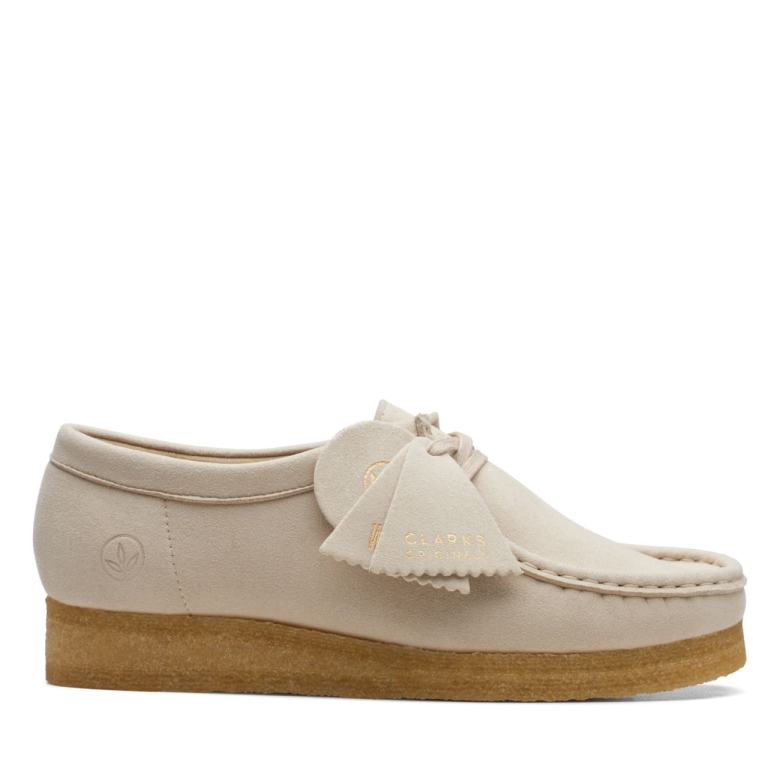Clarks Aus Weißem Synthetik Wallabee Aus Weißem Synthetik