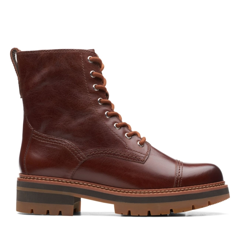 Clarks Orianna Mütze Leder In Britisch-braun Leder In Brit-braun