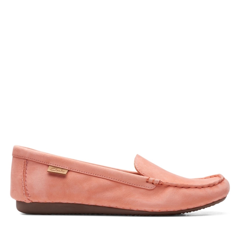 Clarks Pfirsichfarbenes Nubukleder Sommersprossen Walk Pfirsichfarbenes Nubukleder