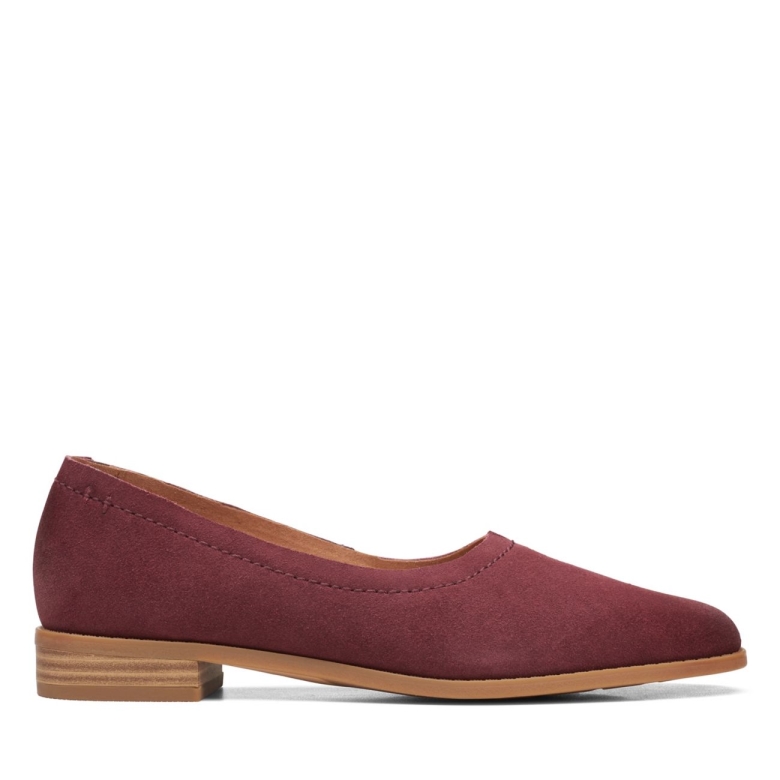 Clarks Pure Walk Burgunderrotes Wildleder Burgunderrotes Wildleder