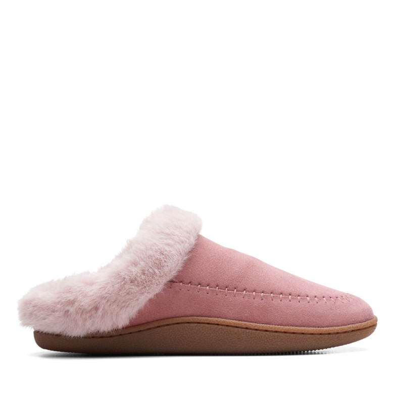 Clarks Rose Wildleder Pilton Home Rose Wildleder
