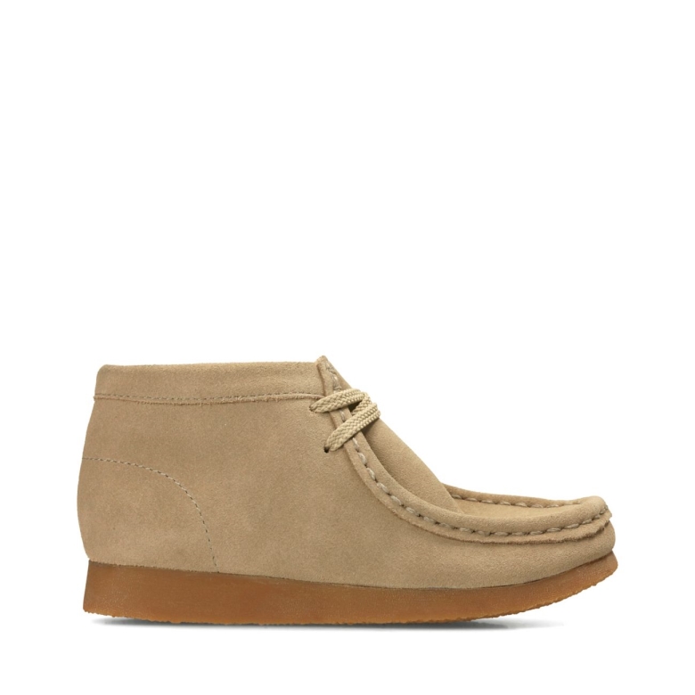Clarks Sand Wildleder Wallabee Stiefel Sand Wildleder