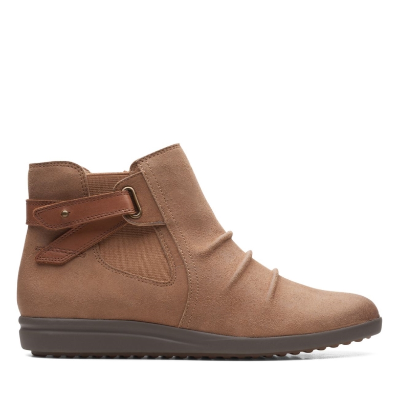 Clarks Tamzen Mittelbraunes Wildleder Braunes Wildleder