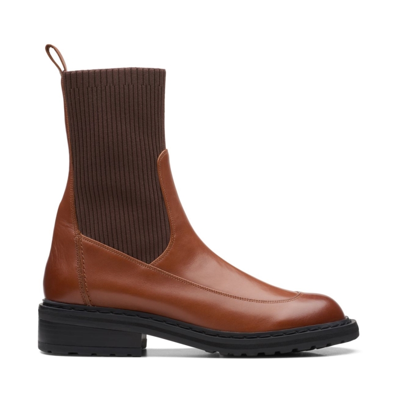 Clarks Tilham Strick Dunkelbraunes Leder Dunkelbraunes Leder
