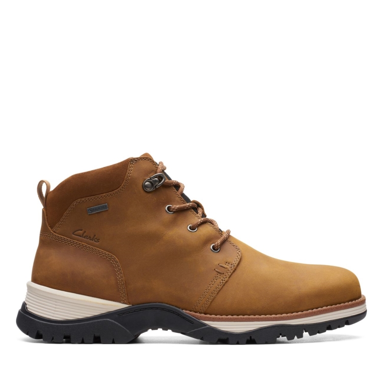 Clarks Topton Mid Gore-tex Cognacfarbenes Leder Cognacfarbenes Leder