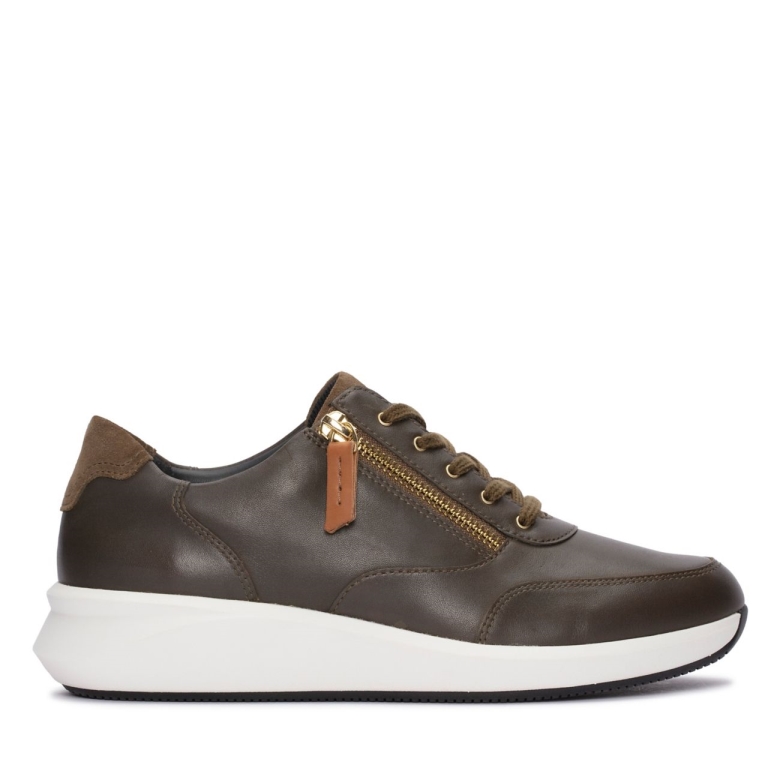 Clarks Un Rio Zip Vorführer Dunkeloliv Vorführer Dunkeloliv