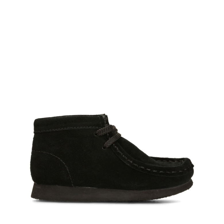 Clarks Wallabee Stiefel Schwarzes Wildleder Schwarzes Wildleder