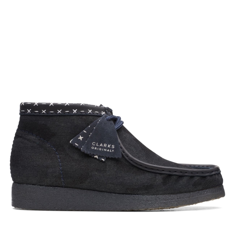 Clarks Wallabee Boot Jeansblau Synthetik Jeansblau Synthetik