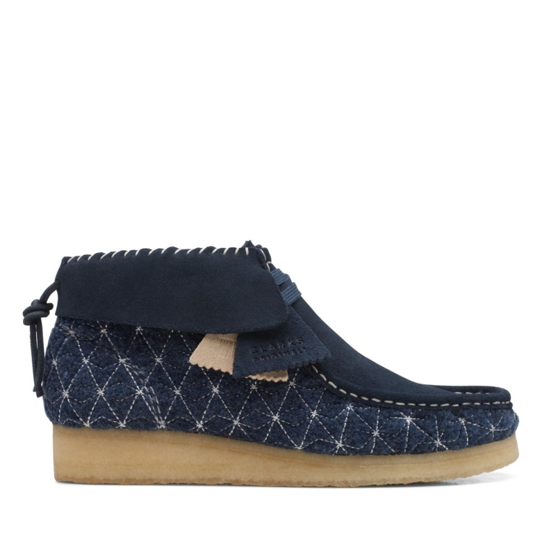 Clarks Wallabee Boot Navy Sashiko