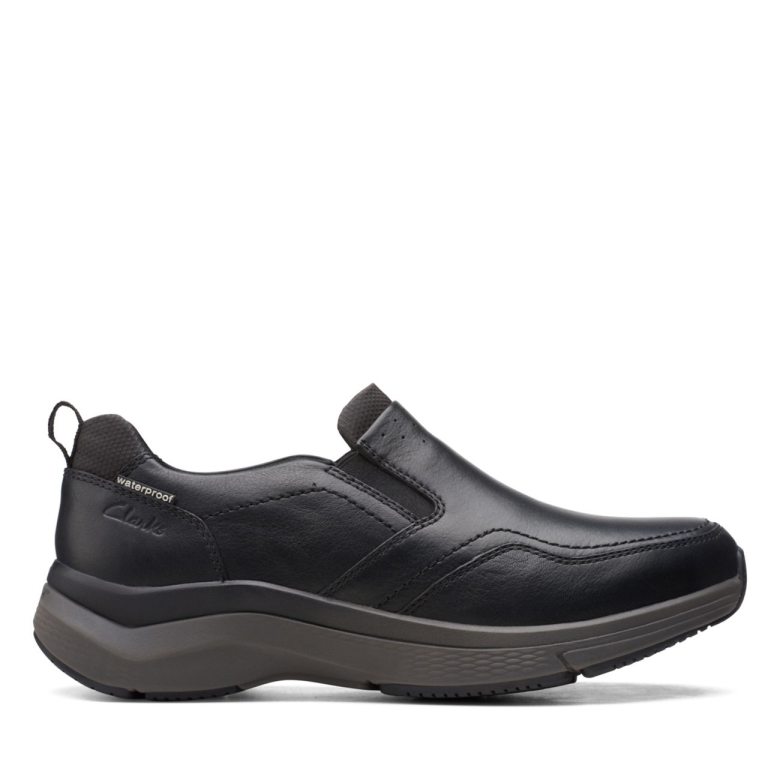 Clarks Wave 20 Edge Schwarzes Leder Schwarzes Leder