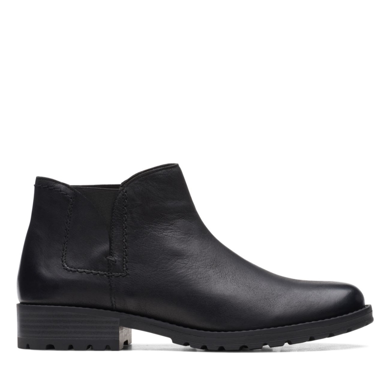 Clarkwell Halbschwarzes Leder Clarks Schwarzes Leder